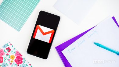 Gmail logo on smartphone stock photo 1