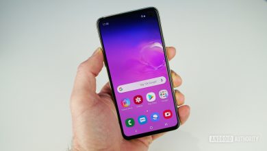 Samsung Galaxy S10e in hand front