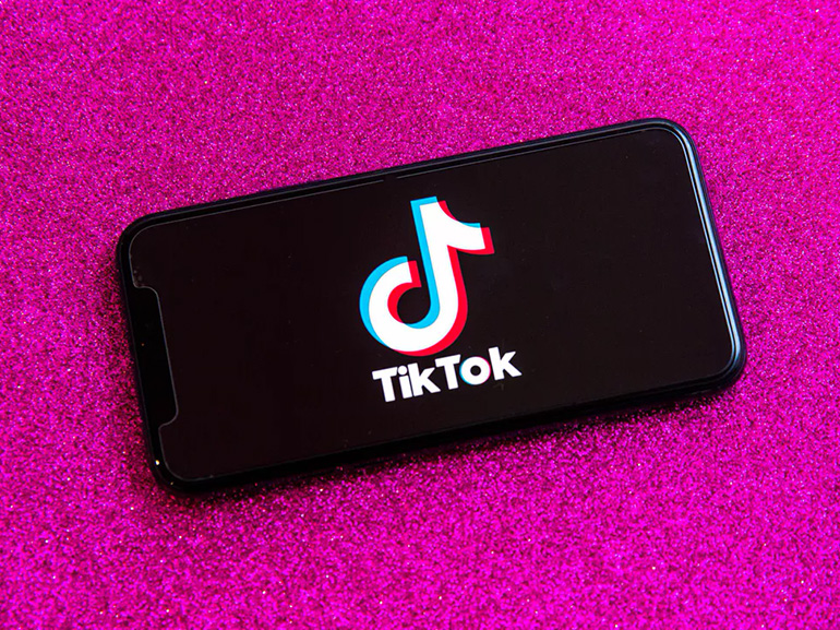 tiktok app logo on phone 770
